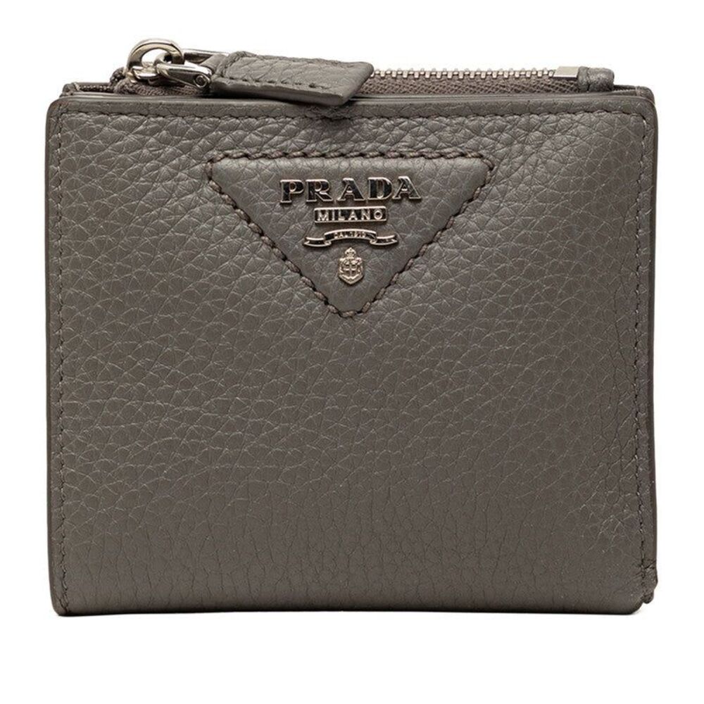 Prada Triangle Logo Compact Wallet